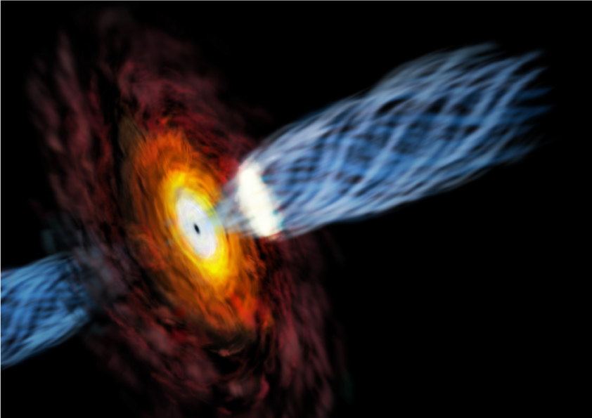 Giant Black Hole Jets May Erupt Closer to Their Roots